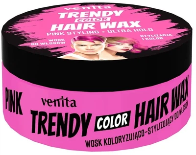 Воск Venita Trendy color для стилизации волос Розовый 75 мл (5902101520867)