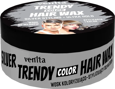 Воск Venita Trendy color для стилизации волос Серебряный 75 мл (5902101520850)