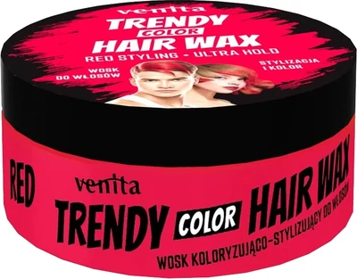 Воск Venita Trendy color для стилизации волос Красный 75 мл (5902101520904)