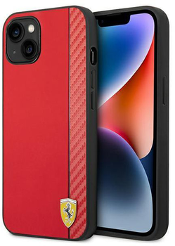 Etui plecki Ferrari On Track Stripe do Apple iPhone 14 Plus Red (3666339063856)