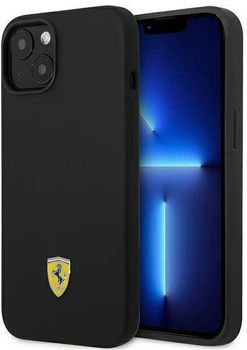 Панель Ferrari Metal Logo для Apple iPhone 14 Чорний (3666339063207)