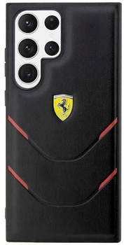 Etui plecki Ferrari Hot Stamp Lines do Samsung Galaxy S23 Ultra Black (3666339117184)