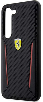 Панель Ferrari Carbon Contrast Edges для Samsung Galaxy S23 Чорний (3666339114602)