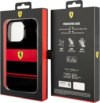 Etui plecki Ferrari IMD Combi Magsafe do Apple iPhone 14 Pro Max Black (3666339096601)