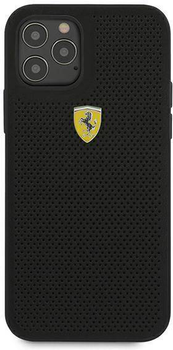 Etui plecki Ferrari On Track Perforated do Apple iPhone 12/12 Pro Black (3700740479636)