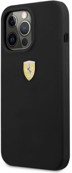Etui plecki Ferrari Metal Logo MagSafe do Apple iPhone 13/13 Pro Black (3666339059552)