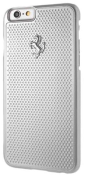 Etui plecki Ferrari Perforated Aluminium do Apple iPhone 6/6S Silver (3700740373064)