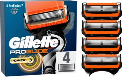 Змінні картриджі для гоління (леза) чоловічі Gillette Fusion5 ProGlide Power 4 шт (7702018085576)