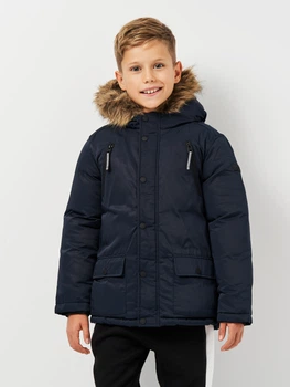 Дитяча зимова довга куртка для хлопчика Minoti 15coat 38 39608JNR 98-104 см Синя (5063025183375)