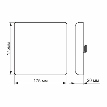Светильник LED безрамочный квадратный VIDEX 24W 4100K 220V, VL-DLFS-244