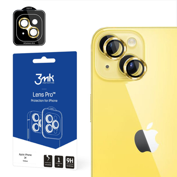 Szkło hartowane 3MK Lens Protection Pro na aparat iPhone 14 z ramką montażową (5903108519311)