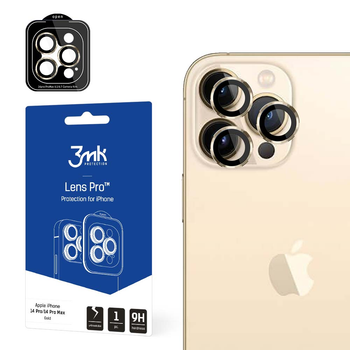 Szkło hartowane 3MK Lens Protection Pro na aparat iPhone 14 Pro/14 Pro Max z ramką montażową (5903108484053)