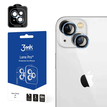 Szkło hartowane 3MK Lens Protection Pro na aparat iPhone 15 z ramką montażową (5903108530941)