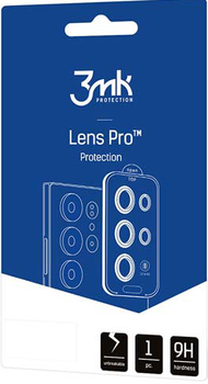 Szkło hartowane 3MK Lens Protection Pro na aparat Samsung Galaxy A14 4G/A14 5G/A34 5G z ramką montażową (5903108519304)