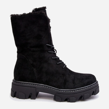 Жіночі зимові черевики високі Frendo 36 Чорні (5905677933963)