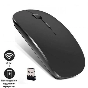 Бездротова миша з вбудованим акумулятором 2.4ГЦ безшумна мишка для MacBook, ноутбука, ПК.