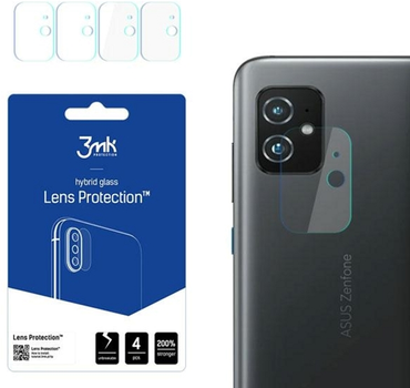 Zestaw szkieł hartowanych 3MK Lens Protection na aparat Asus ZenFone 8 4 szt (5903108398374)