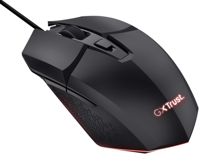 Мышь Trust GXT 109 FELOX, Black, USB, оптическая, 200-6400 dpi, RGB подсветка, 6 программируемых кнопок, 1.5 м (25036)
