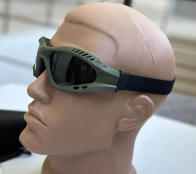 Тактическая маска - очки Tactic баллистическая маска revision защитные очки со сменными линзами Олива (tac-mask-olive)