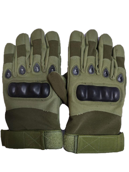 Тактические перчатки Oakley зимние утепленные с флисом полнопалые олива XL