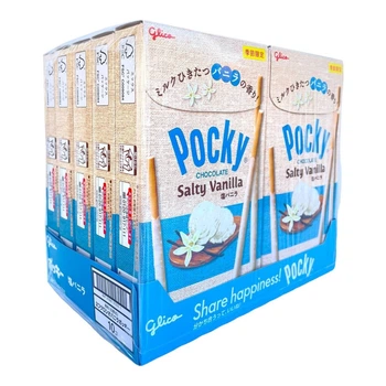 Японські палички в глазурі Glico Pocky Salty Vanilla 53 г (упаковка 10 шт)