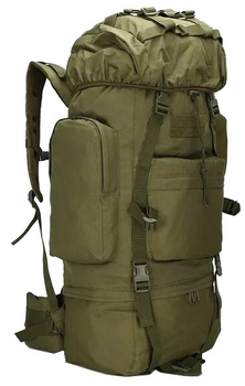 Большой тактический, армейский рюкзак с дождевиком 65L Combat Хаки