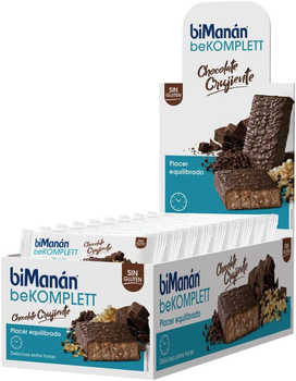Pakowanie batoników czekoladowych Bimanan Bekomplett Barritas Chocolate Crujiente 24 szt po 38 g (8470002150881)