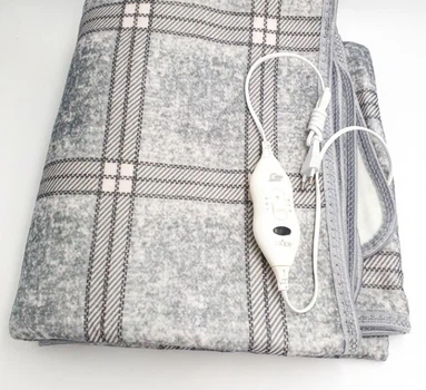 Тепле електропростирадло з підігрівом Electric Blanket 150х170см у клітинку сіре (00005649)