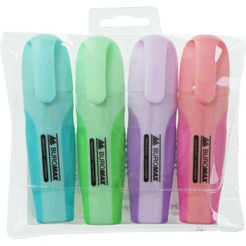 Набор текстовых маркеров с резиновыми вставками Buromax Pastel 2-4 мм 4 шт (BM.8905-94)