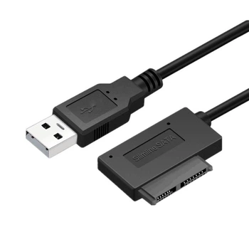 Кабель адаптер конвертер USB для mini SATA II 7+6 13Pin Slimline CD/DVD