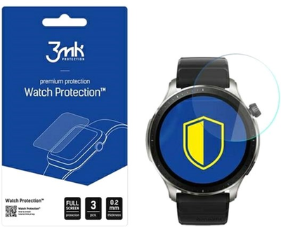 Захисне скло 3MK Flexible Glas для Amazfit GTR 4 46 mm 3 шт (5903108492300)