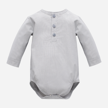 Боді для малюка Pinokio Charlie Longsleeve Polo Bodysuit 62 см Grey (5901033293474)
