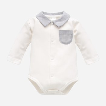 Body dla dzieci Pinokio Charlie Longsleeve Buttoned Bodysuit K 68-74 cm Ecru (5901033292835)