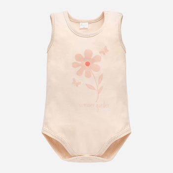 Body dla dziecka Pinokio Summer Garden Bodysuit Sleeveless 86 cm Beige-Flower (5901033300844)