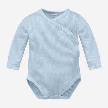 Боді дитяче Pinokio Lovely Day Babyblue Wrapped Body LS 50 см Blue Stripe (5901033311642)