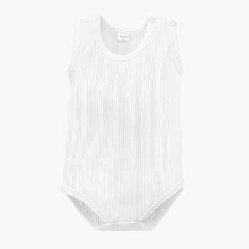 Боді для малюка Pinokio Lovely Day White Body Sleeveless 62 см White Stripe (5901033312441)