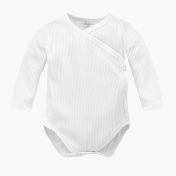 Боді для малюка Pinokio Lovely Day White Wrapped Body LS 56 см White Stripe (5901033312526)