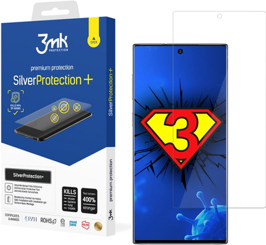 Захисна плівка 3MK SilverProtection+ для Samsung Galaxy Note 10 антибактеріальна (5903108302937)