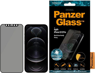 Szkło hartowane Panzer Glass E2E Super+ Privacy do Apple iPhone 12/12 Pro (5711724127113)