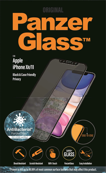 Захисне скло Panzer Glass E2E Super+ Privacy для Apple iPhone Xr/11 (5711724126659)