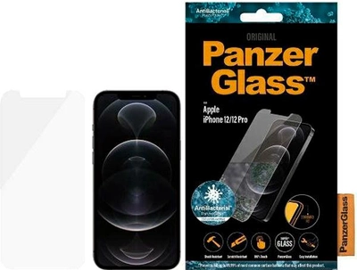 Szkło hartowane Panzer Glass Standard Super+ Antibacterial do Apple iPhone 12/12 Pro (5711724027086)