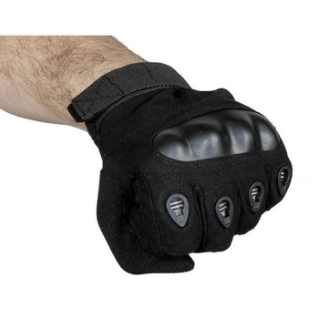Перчатки Полнопалые Тактические /Военные с Закрытыми Пальцами Черные ( XL )