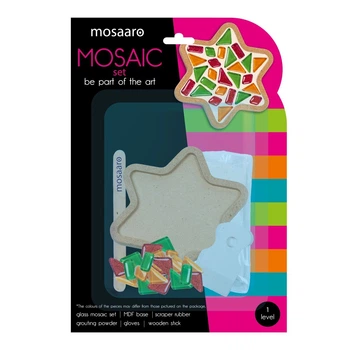 Мини-набор для творчества Стеклянная мозаика Mosaaro Звезда 107х121мм MA1009