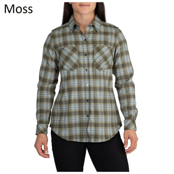 Женская тактическая фланелевая рубашка 5.11 HANNA FLANNEL 62391 Medium, Moss Plaid