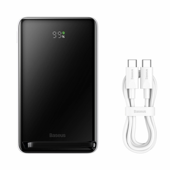 Павербанк 10000mAh 20W 3A Baseus Magnetic Bracket Wireless Fast Charge Павербанк з бездротовою зарядкою Qi 15W QC3.0+PD3.0 Білий
