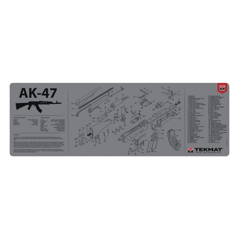 Коврик TekMat 30 см x 91 см с чертежом AK-47 для чистки оружия 2000000132419
