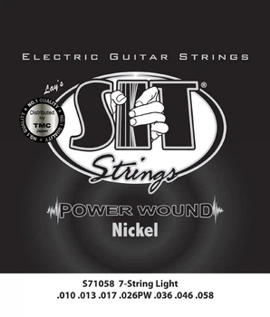Струны для электрогитары SIT S71058 Light Power Wound Nickel 7-Strings (10-58)
