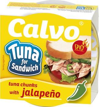 Тунець Calvo для сендвічів з гострим перцем Халапеньйо 142 г (8410090031471)