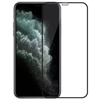 Защитное стекло iPhone 12 Pro Max (6.7) (0.3 мм, 5D/10D) чёрное