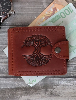 Зажим для денег Turtle Comfort Дерево жизни кожа crazy hours 9.8х8.3 см Коричневый